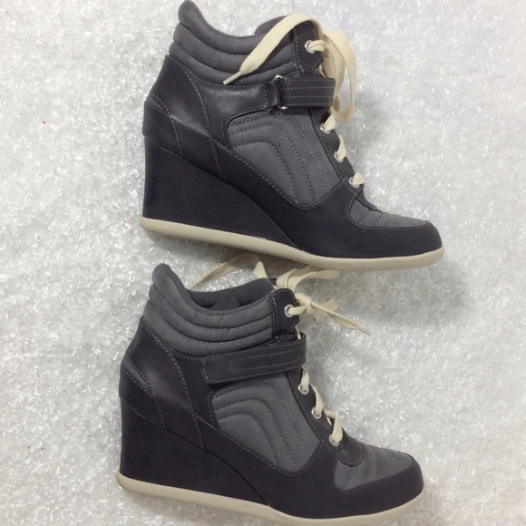 Wedge Ankle Tie Shoe Boot Sz 8 - Picture 5 of 13